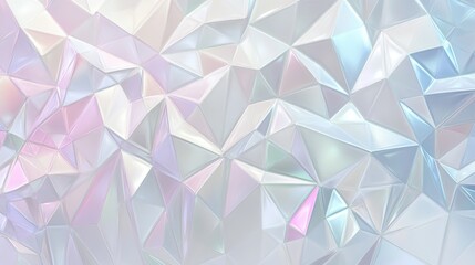 Fototapeta premium Pastel Iridescent Low Poly Background: Abstract Geometric Texture