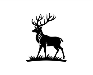 silhouette of deer vector