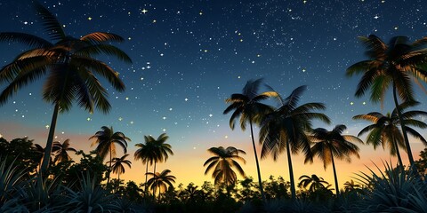 3d rendering of modern cozy house with parking and pool for sale or rent with wood plank facade and beautiful landscaping on background. Clear summer night with many stars on the sky.