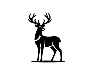 deer silhouette vector illustration