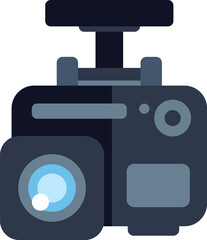 Black dashcam recording, providing safety and evidence in case of accidents, ensuring peace of mind on journeys