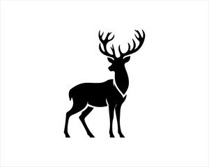 silhouette of deer vector illustration