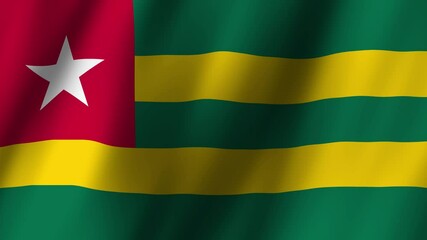 Animated Flag of Togo 4k video