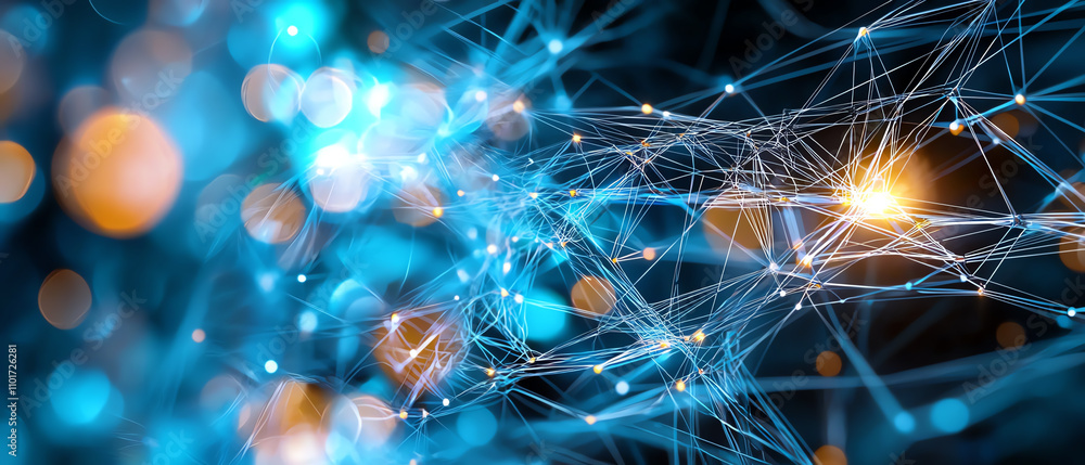 Poster dynamic energy flow digital environment data visualization abstract technology peak power and storag