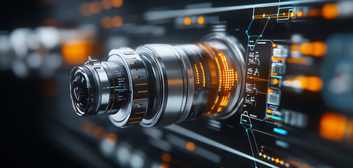 Fototapeta premium Innovative peak energy storage technology modern industry digital landscape futuristic environment close-up viewpoint power solutions
