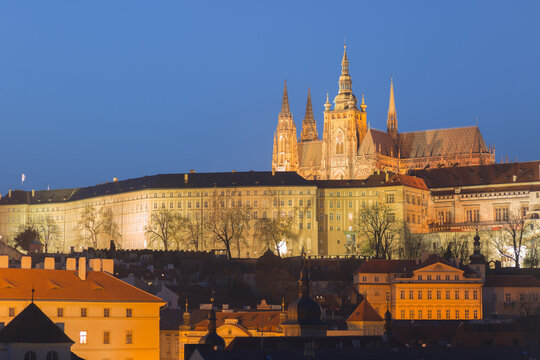 Prague at night, Czech Republic, Europe
