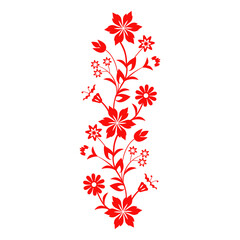 Folk Floral pattern. Decorative element.
