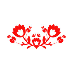 Folk Floral pattern. Decorative element.
