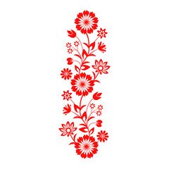 Folk Floral pattern. Decorative element.
