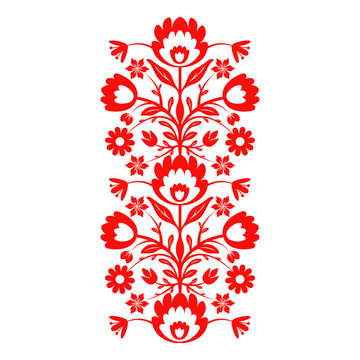 Folk Floral pattern. Decorative element.
