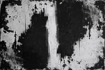 Moody Worn-Out Black and White Canvas with Grunge Surface