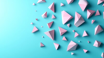 Fototapeta premium Vibrant and captivating abstract geometric 3D shapes creating a modern and minimalistic aesthetic