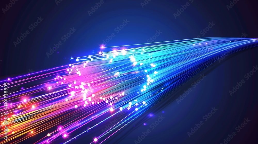 Poster a vibrant display of colorful light trails creating a dynamic and energetic visual effect.