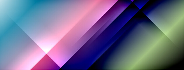 Fototapeta premium Dynamic shadow lines with gradient colors geometric background