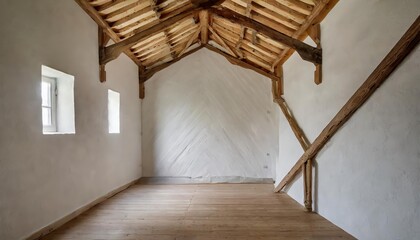 Rustic country house hallway with exposed timber beam ceiling and stone walls featuring warm, inviting decor, natural lighting, and charming traditional design elements that evoke rural