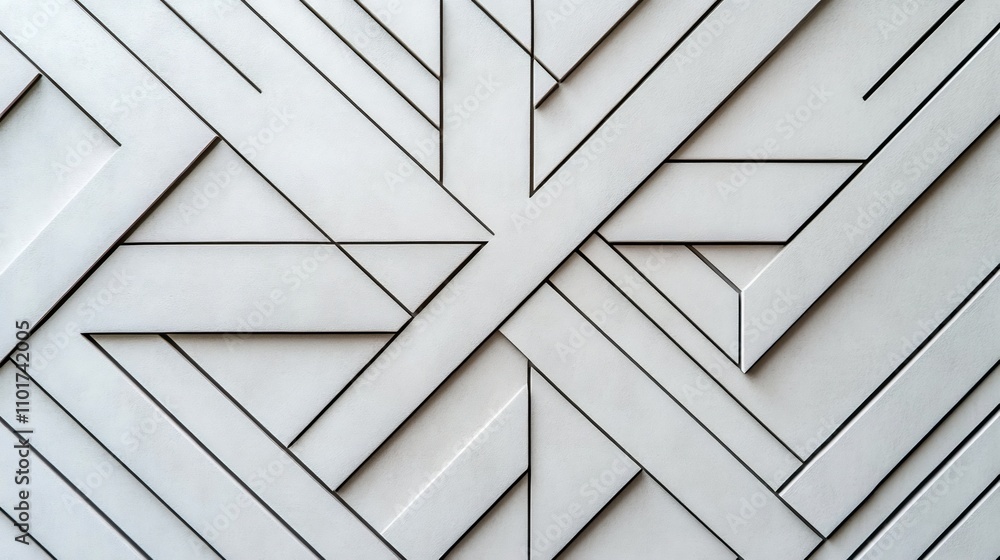 Poster sleek geometric linear patterns on light gray backdrop for minimalist design