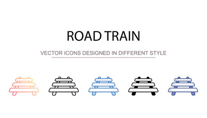 Naklejka premium Road Train icon design with white background stock illustration