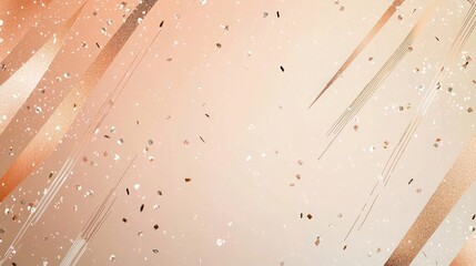 New Year Rose Gold to Warm Beige Gradient, from rose gold  to soft beige , adorned with a subtle overlay of delicate sparkles in rose gold and warm champagne