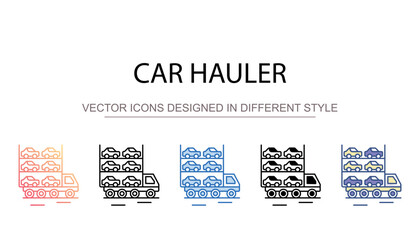 Car Hauler icon design with white background stock illustration