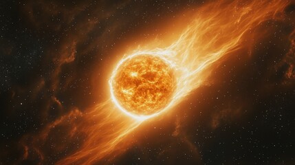 Obraz premium A white dwarf star, the dense remnant of a sun-like star's life cycle