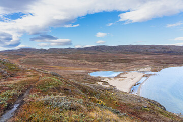 Hills and mountains on the Arctic Circle Trail which links Kangerlussuaq and Sisimiut, Greenland