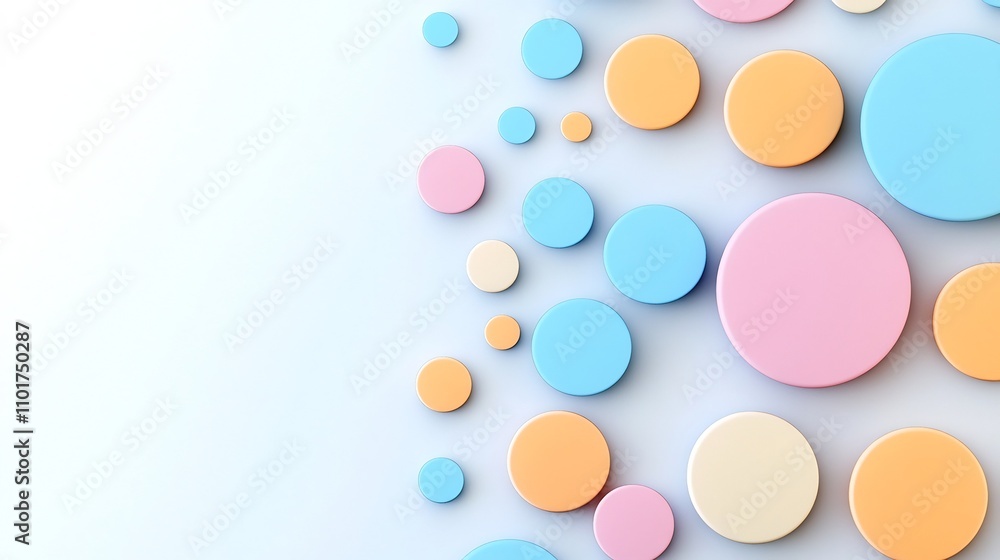 Poster pastel gradient circles:minimalist abstract art for elegant and calming designs