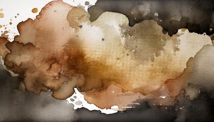 Watercolor Brown Stain on Transparent Background with Subtle Gradient Textures for Creative Design, Digital Artwork, DIY Projects, Scrapbooking, and Branding Elements â€“ High-Quality PNG