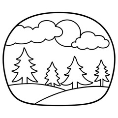 winter forest landscape