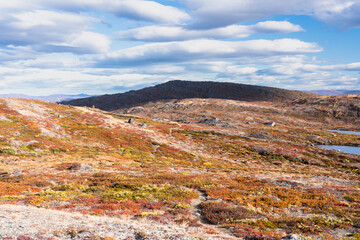 Hills and mountains on the Arctic Circle Trail which links Kangerlussuaq and Sisimiut, Greenland