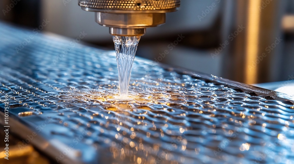 Poster Custom Glue Nozzles Applying Specialized Adhesive in Complex Patterns for Tailored Bonding