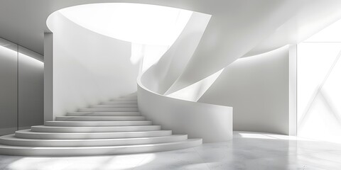 Fototapeta premium Interior of new modern house, stairs