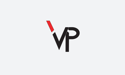 VP, PV, V, P Abstract Letters Logo Monogram	
