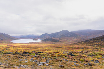 Hills and mountains on the Arctic Circle Trail which links Kangerlussuaq and Sisimiut, Greenland
