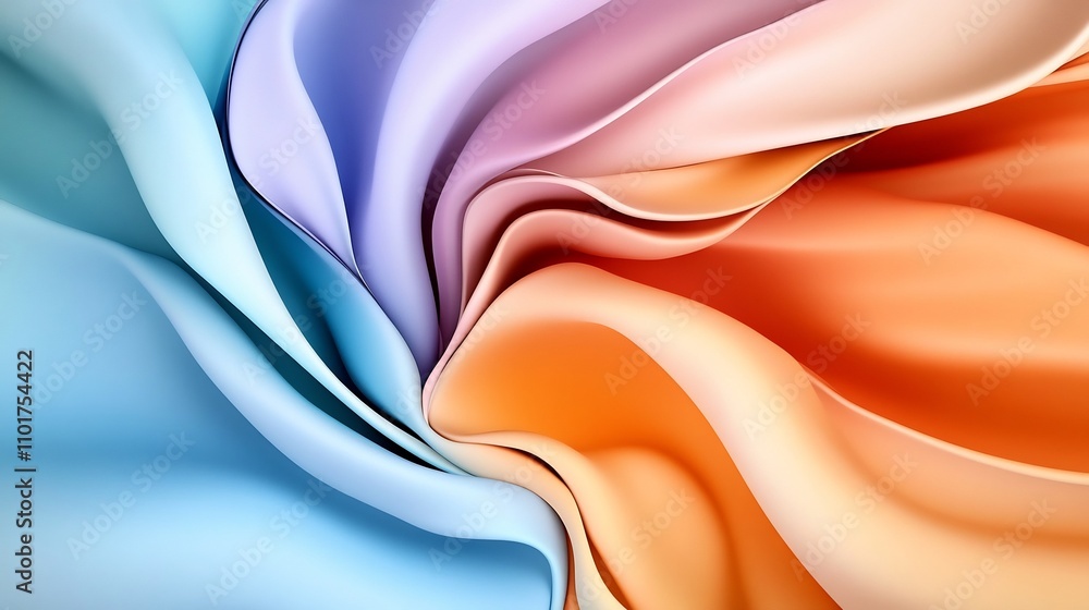 Poster colorful gradient abstract background with smooth pastel tones and flowing shapes