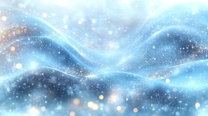 Glossy Blue Digital Waves with Futuristic Elements and Copy Space for Sci-Fi Ads