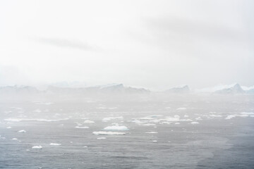 Aerial of the Ilulissat Icefjord, UNESCO World Heritage Site, Western Greenland, Denmark, Polar Regions