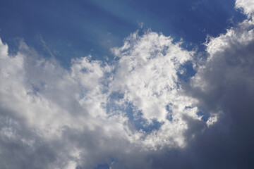 夏の青空と白い雲