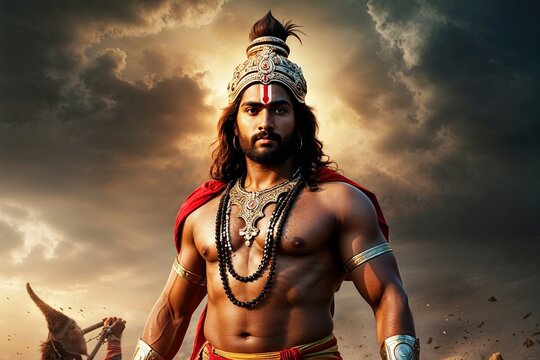 Undefeated Warrior Rama: A Portrait of Strength and Spirituality