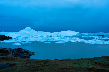 Aerial of the Ilulissat Icefjord, UNESCO World Heritage Site, Western Greenland, Denmark, Polar Regions