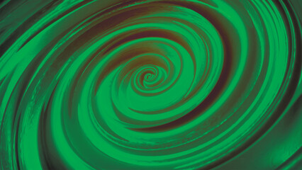 Abstract green radial circles background with rotation effect. Circular colorful digital sound wave. Green abstract swirl background. Moire abstract texture. For posters, brochures, covers, banners. V