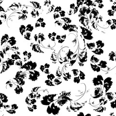 Abstract hand drawn seamless pattern with geometric and brush painted elements. brush textured colorful background. Modern poster, card, textile, wallpaper template, wrapping paper designs.
