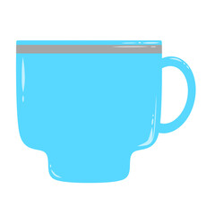 Doodle mug or glass cute hand draw illustration inspired from drink from tumbler that can be use for social media, sticker, wallpaper, e.t.c with aesthetic light blue color