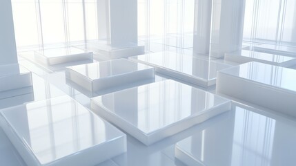 Fototapeta premium frosted glass white acrylic material, white background