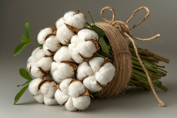 Bouquet of cotton flowers.