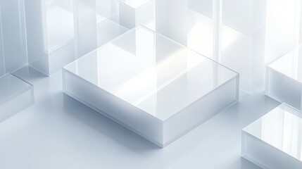 Obraz premium frosted glass white acrylic material, white background
