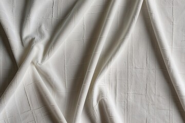 Vintage White Retro Fabric with Distressed Aged Texture Overlay