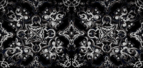 Abstract hand drawn seamless pattern with geometric and brush painted elements. brush textured colorful background. Modern poster, card, textile, wallpaper template, wrapping paper designs.
