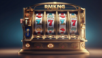 slot machine isolated on white