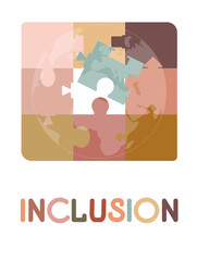 Inclusivity Banner and diversity of equality culture. Gender and social equality banner. Vector