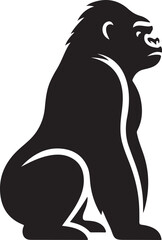 Gorilla silhouette vector illustration